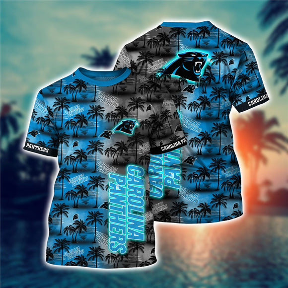 Men's Carolina Panthers T-shirt Palm Trees Graphic
