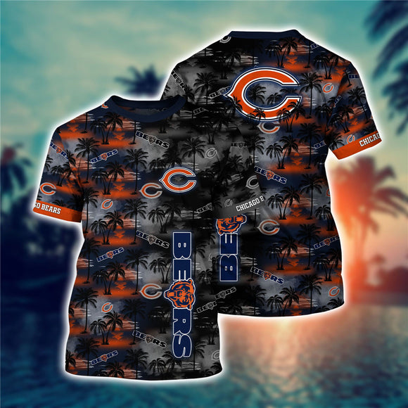 Men's Chicago Bears T-shirt Palm Trees Graphic
