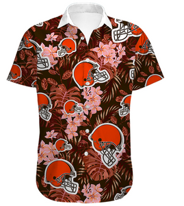 Men’s Cleveland Browns Hawaiian Shirt Tropical