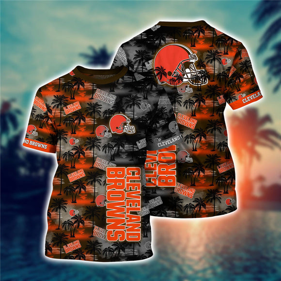 Men's Cleveland Browns T-shirt Palm Trees Graphic