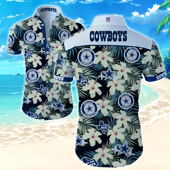 Men's Dallas Cowboys Button Up Hawaiian Shirt