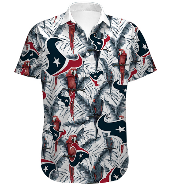 Men’s Houston Texans Hawaiian Shirt Tropical
