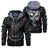 Men's Houston Texans Leather Jacket Skull