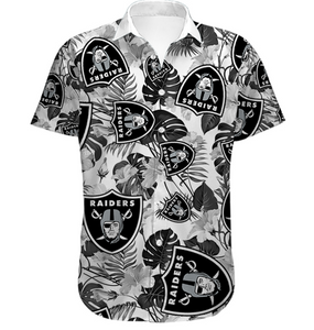 Men’s Las Vegas Raiders Hawaiian Shirt Tropical