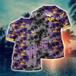 Men's Minnesota Vikings T-shirt Palm Trees Graphic