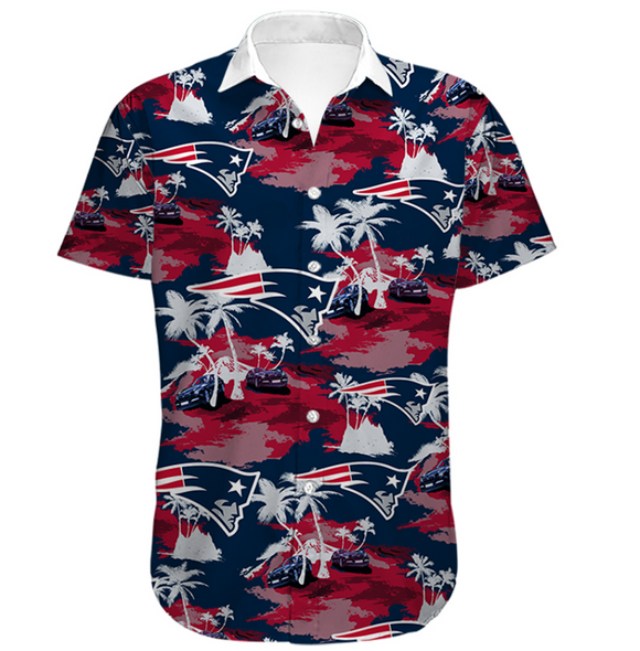 Men’s New England Patriots Hawaiian Shirt Tropical
