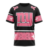 17% OFF Men's New York Giants T shirts Cheap - Breast Cancer