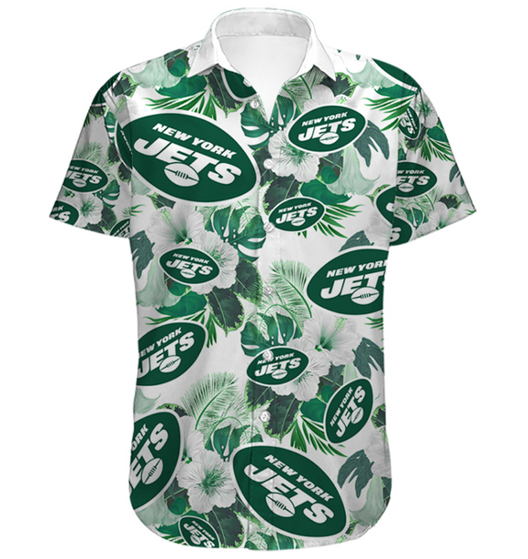 Men’s New York Jets Hawaiian Shirt Tropical