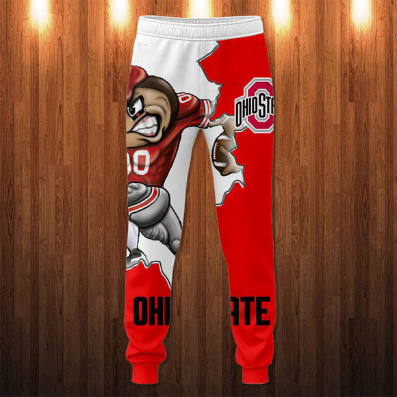 Men's Ohio State Buckeyes Sweatpants 3D Printed Mascot