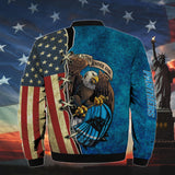 20% OFF Men’s One Nation Under God Carolina Panthers Bomber Jackets