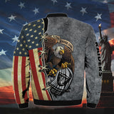 20% OFF Men’s One Nation Under God Las Vegas Raiders Bomber Jackets