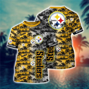 Men's Pittsburgh Steelers T-shirt Palm Trees Graphic