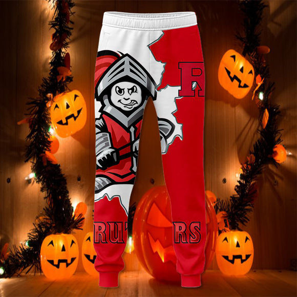 Men's Rutgers Scarlet Knights Sweatpants 3D Printed Mascot