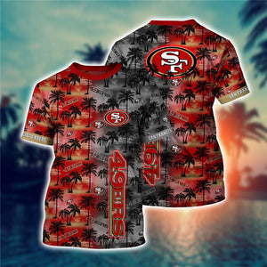 Men's San Francisco 49ers T-shirt Palm Trees Graphic