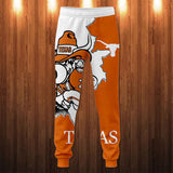 Men's Texas Longhorns Sweatpants 3D Printed Mascot