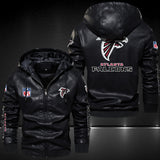 Up To 25% OFF Black/Blue/ Brown Mens Atlanta Falcons Leather Jackets