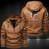 Up To 25% OFF Black/Blue/ Brown Mens Atlanta Falcons Leather Jackets