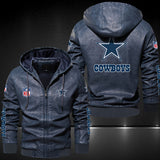 Up To 25% OFF Blue Mens Dallas Cowboys Leather Jackets