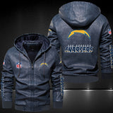 Up To 25% OFF Black/Blue/ Brown Mens Los Angeles Chargers Leather Jackets