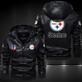 Up To 25% OFF Black/Blue/ Brown Mens Pittsburgh Steelers Leather Jackets