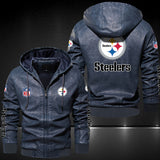 Up To 25% OFF Black/Blue/ Brown Mens Pittsburgh Steelers Leather Jackets