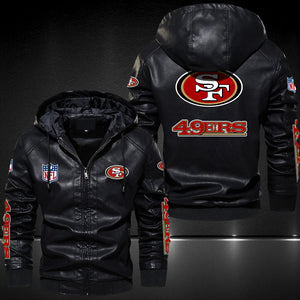 Up To 25% OFF Black/Blue/ Brown Mens San Francisco 49ers Leather Jackets