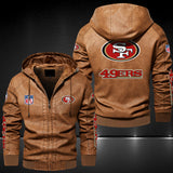 Up To 25% OFF Black/Blue/ Brown Mens San Francisco 49ers Leather Jackets