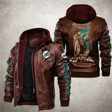 Miami Dolphins Leather Jacket From Father To Son