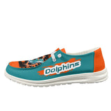 20% OFF Miami Dolphins Moccasin Slippers - Hey Dude Shoes Style