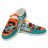 20% OFF Miami Dolphins Moccasin Slippers - Hey Dude Shoes Style