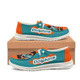 20% OFF Miami Dolphins Moccasin Slippers - Hey Dude Shoes Style