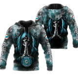 Miami Dolphins Skull Hoodie Background Smoke