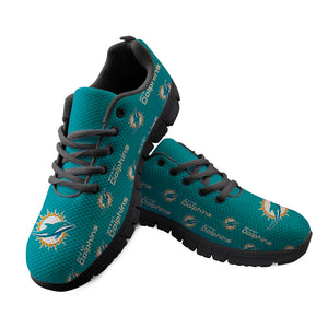 Miami Dolphins Sneakers Repeat Print Logo Low Top Shoes