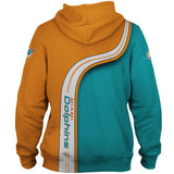 Miami Dolphins Zip Up Hoodie 3D Highway Letter