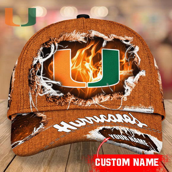 Lowest Price Miami (FL) Hurricanes Baseball Caps Custom Name