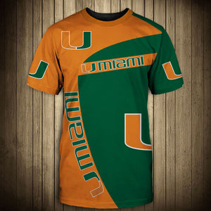 20% SALE OFF Miami (FL) Hurricanes T shirt Mens 3D
