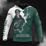 Buy Michigan State Spartans Skull Hoodies - Get 20% OFF Now