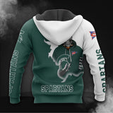 Buy Michigan State Spartans Skull Hoodies - Get 20% OFF Now