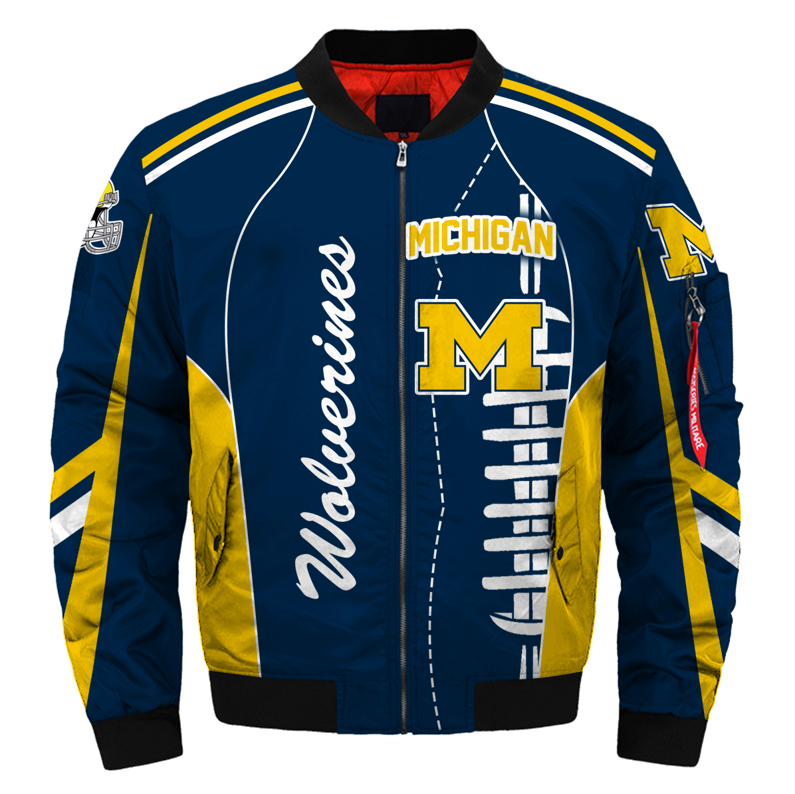 Michigan wolverines leather jacket hot sale