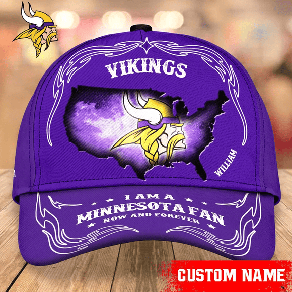 Lowest Price Minnesota Vikings Baseball Caps Custom Name