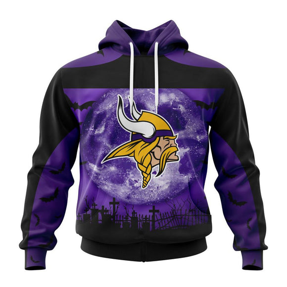 15% OFF Cheap Minnesota Vikings Hoodies Halloween Custom Name & Number