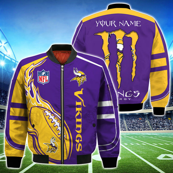 20% OFF Minnesota Vikings Jackets Mens Monter Energy Custom Name