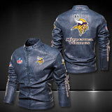 Minnesota Vikings Leather Jacket Winter Coat