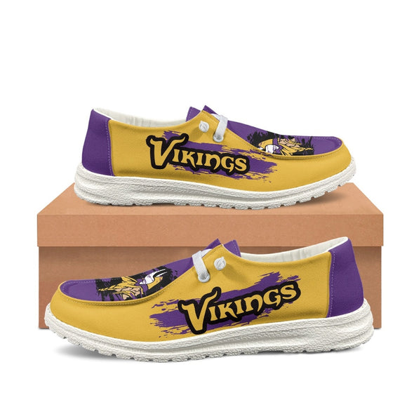 20% OFF Minnesota Vikings Moccasin Slippers - Hey Dude Shoes Style