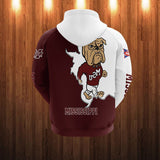 Mississippi State Bulldogs Hoodies Mascot Printed