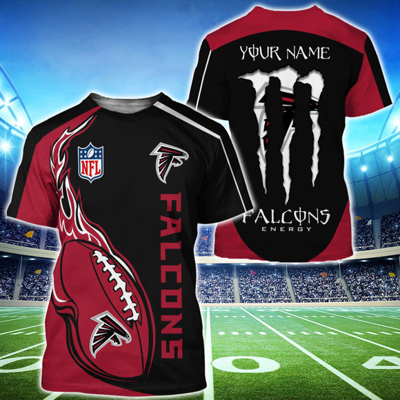 18% OFF Monster Energy Atlanta Falcons T Shirts Men Custom Name