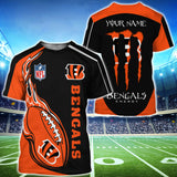 18% OFF Monster Energy Cincinnati Bengals T Shirts Men Custom Name