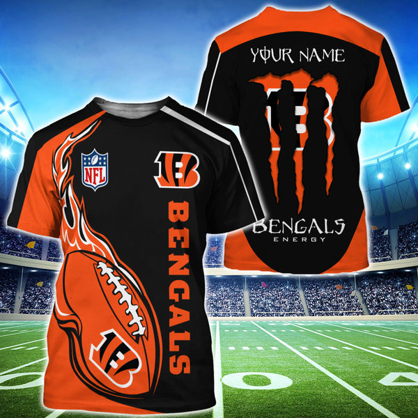 18% OFF Monster Energy Cincinnati Bengals T Shirts Men Custom Name – 4 Fan  Shop