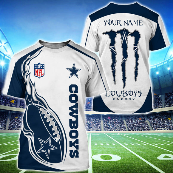 18% OFF Monster Energy Dallas Cowboys T Shirts Men Custom Name