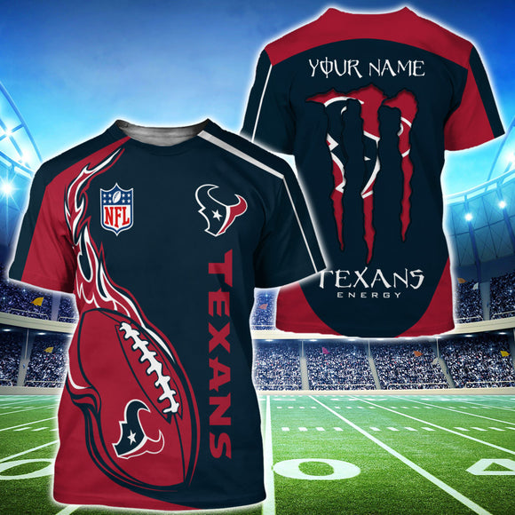 18% OFF Monster Energy Houston Texans T Shirts Men Custom Name